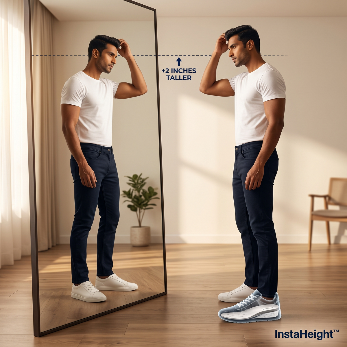 Look 2 Inches Taller Instantly Invisible Insoles with All-Day Cushion Comfort