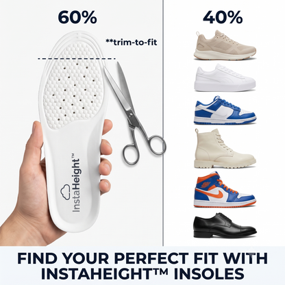 Look 2 Inches Taller Instantly Invisible Insoles with All-Day Cushion Comfort